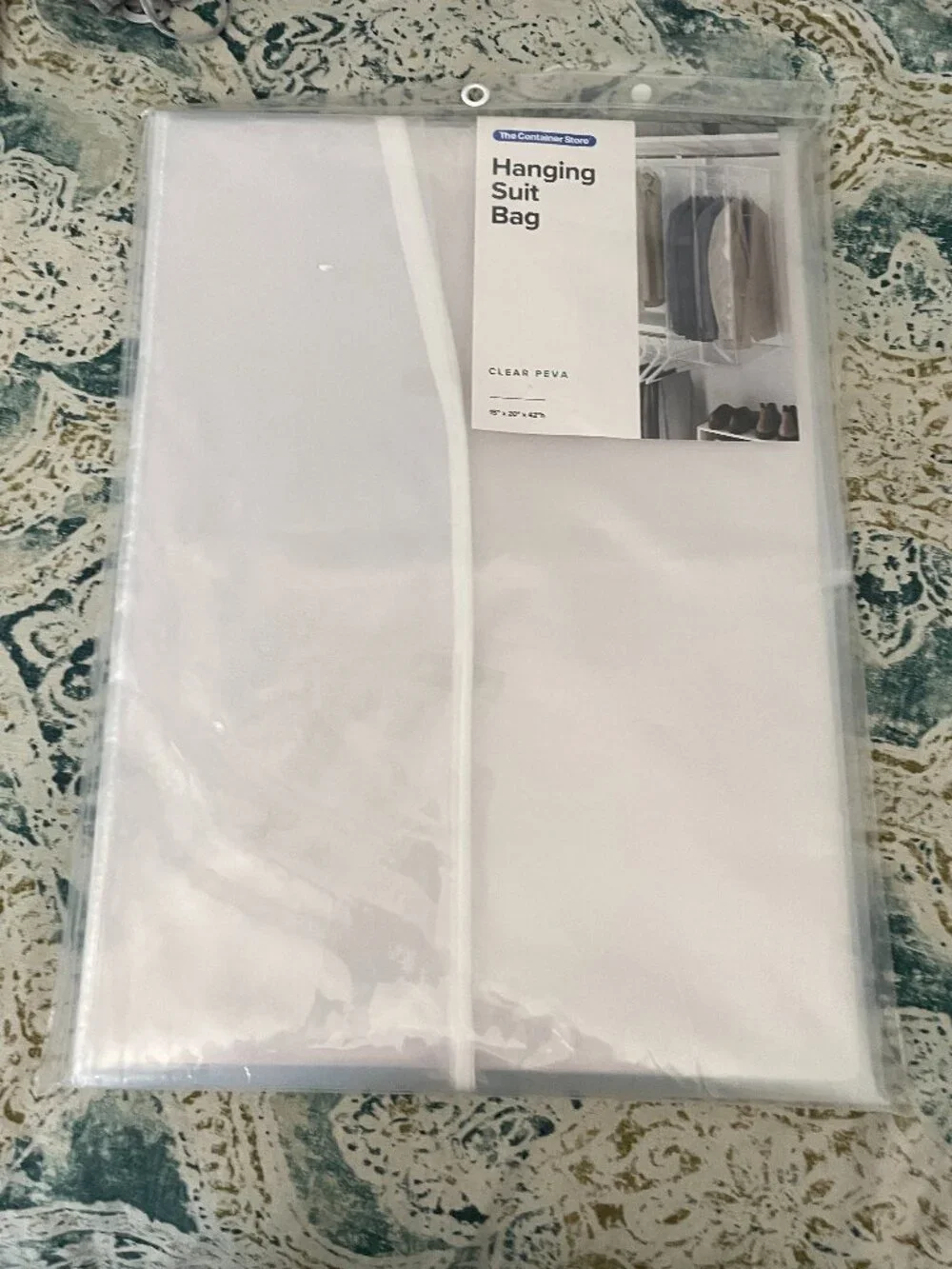 The Container Store Hanging Suit Bag Clear-NWT